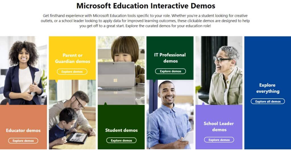 Microsoft interactive demos